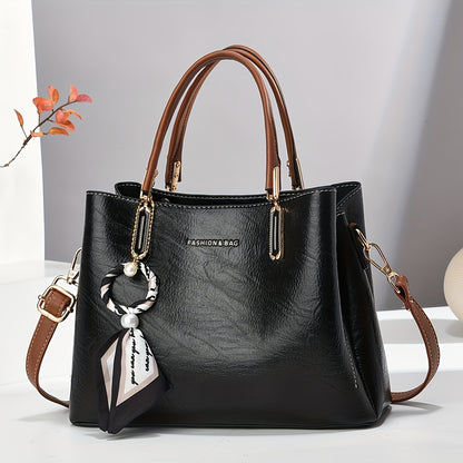 Bolsa de senhora elegante INCK KMCRK - Bolsa tote branca luxuosa com alça removível, fecho de correr e forro em poliéster, perfeita para ocasiões casuais ou formais, uma excelente ideia para um presente sofisticado.