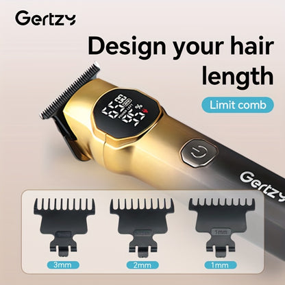 GERTZY Professional Electric Hair Clipper - Durable Powder Metallurgy Blade, Rechargeable Battery, USB Charging, 3 Speeds, 3.5mm Thin, Ideal for Men'S Salon-Quality Haircut, Perfect Father'S Day Gift, Hair Cutting Tool | Slee