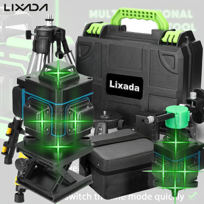 Lixada 4D 16 Lines Laser Level 3° Self-leveling Machine USB Rechargeable Lithium Battery Leveling Tool With Vertical Horizontal Tilt Lines