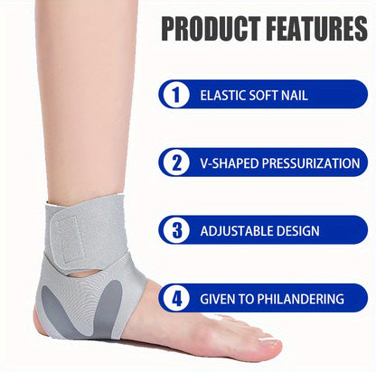 1pc, Breathable Ankle Support with Silicone Gel Pad for Men and Women - Adjustable Compression Brace for Sports, Running, Fitness, and Basketball