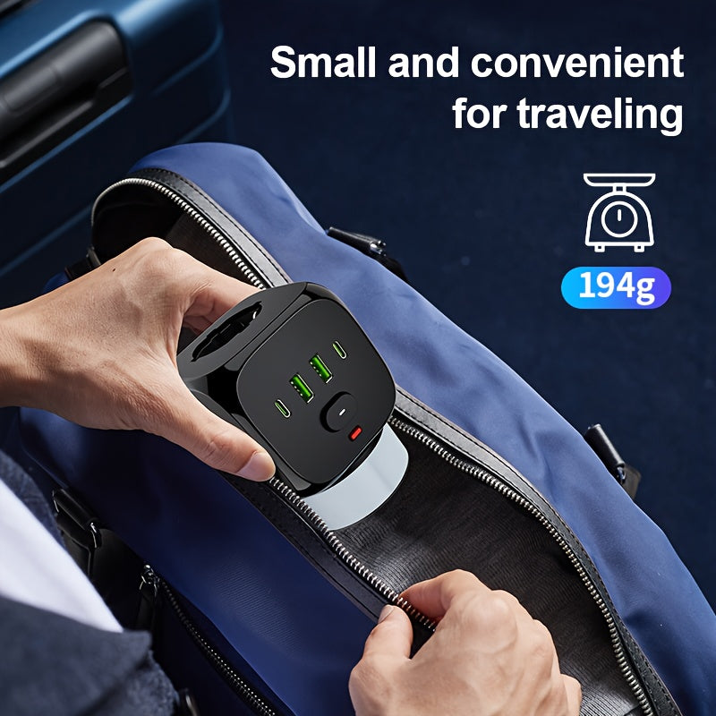 2025 New Multifunctional Round Power Strip/Socket/Strip Plug with 3 Power Outlets, with Night Light (2 USB-A) (2 TYPE-C), In-line Socket, Suitable for Home, Office, Kitchen, Bathroom, and Other Places, Multi Plug Outlet, Offi