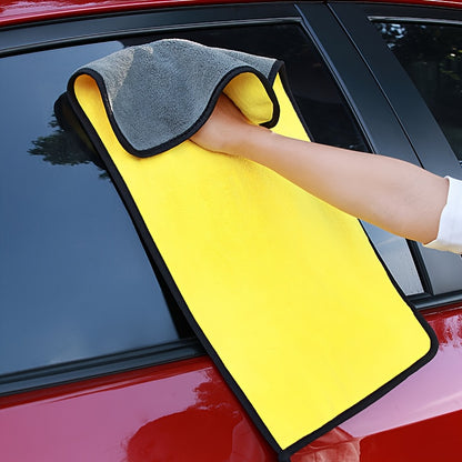 High-density Car Wash Towel, Coral Fleece Double-sided Thickened Car Towel, Absorbent Glass Cleaning Towel, Multi-functional Towel