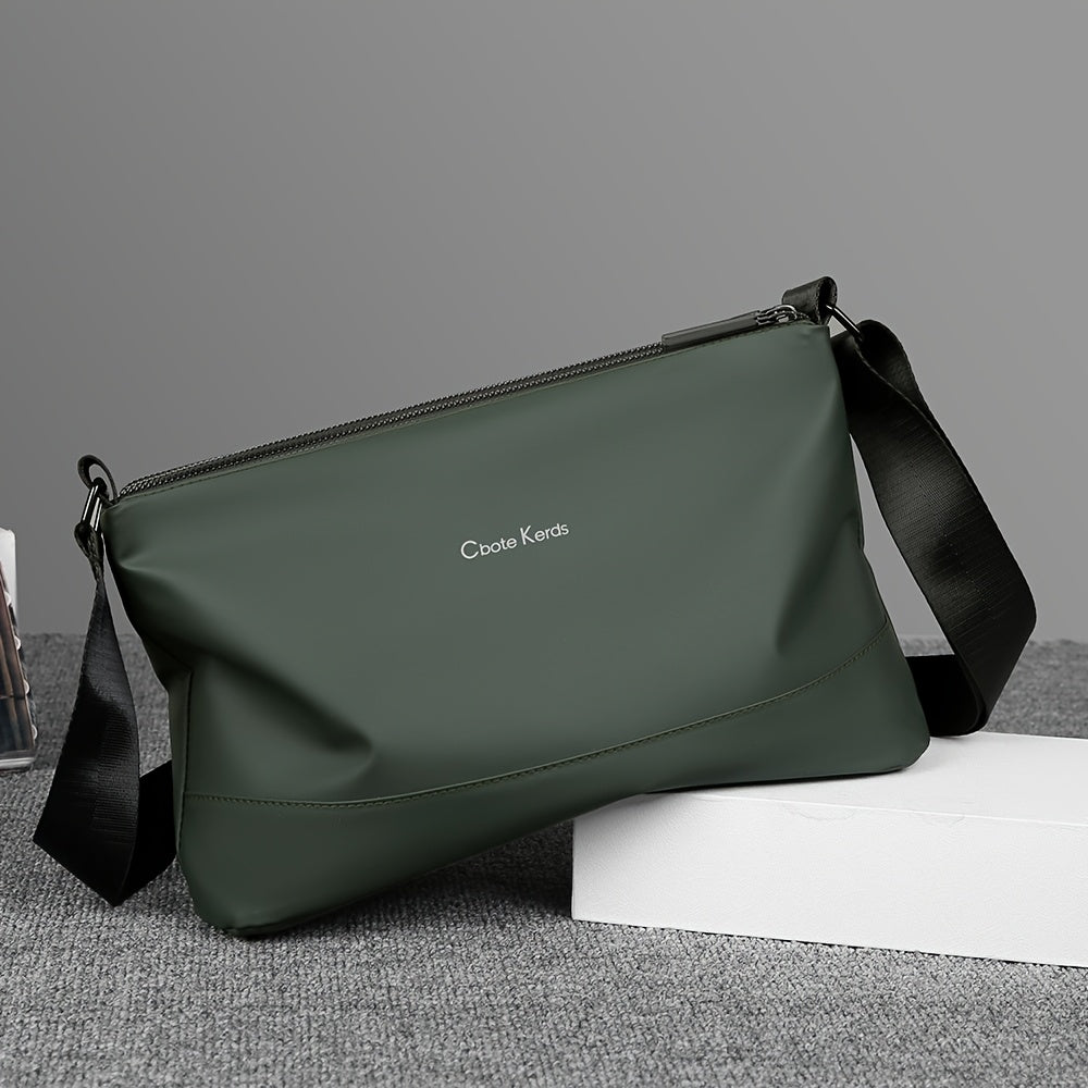 Men's Fashionable Small Crossbody Bag with Triple Compartment, Nylon, Zip Closure, Polyester Lined - Ideal for Daily Commute, Backpack, Capacity