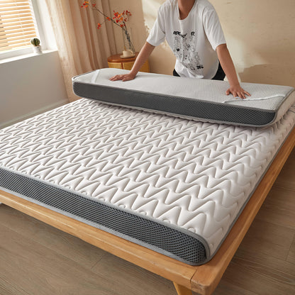 1pc 5cm Memory Foam Mattress Topper - High-Density Support, Slow Rebound Pressure Relief, Ultra-Soft Quilted Surface & Breathable Mesh Design, Foldable Portable Bed Pad, All-Season Comfortable Bedding for Bedroom, Dorm & Gues