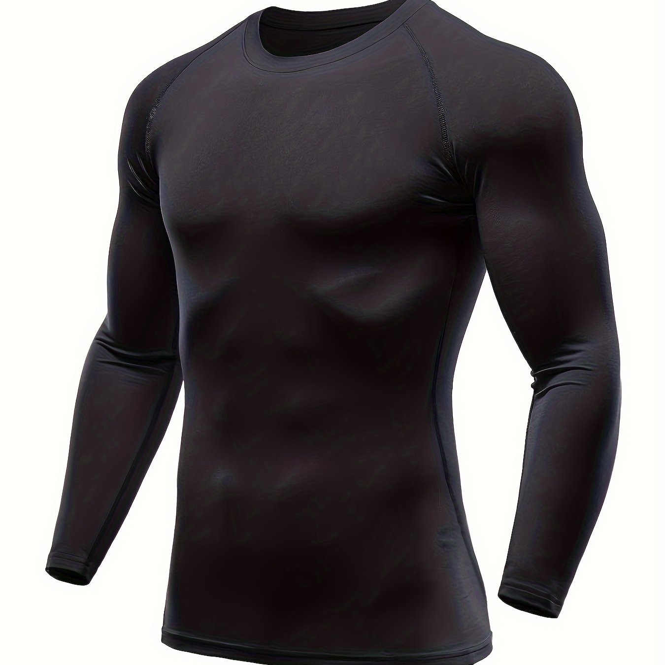 1/3 Pcs, Men's Thermal Long Sleeve Compression Shirts, Winter Sports Base Layer Top, Athletic Running T-Shirt