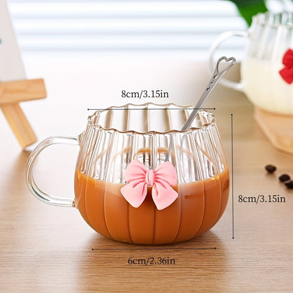 1pc Butterfly Pattern High Borosilicate Glass Coffee Cup, Heat-Resistant Vertical Ribbed Tea & Milk Mug, Durable Glass Drinkware, with No Assembly Required for Tea & Coffee