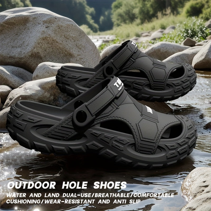 Men'S All-Season EVA Slip-On Sandals - Lightweight Non-Slip Beach Shoes with Arch Support & Cushioned Insole, All-Terrain Traction Tread - Quick-Dry Indoor/Outdoor, Office, Pool, Hiking - Easy-clean Casual Footwear For Men, P