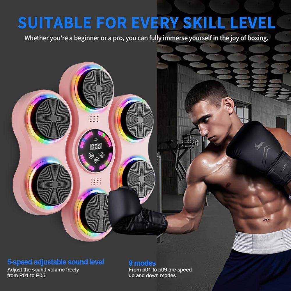 Best Gifts -Music Boxing Machine -9 Speed Modes Musical Music Boxing Machine with Music Boxes with Boxing Glove LED Light Electronic Boxing Machine with 9 Speed Modes And Counting Mode, Birthday Gifts, Boxing Bag, Boxing Punc