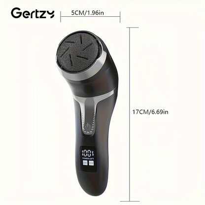 GERTZY Electric Callus Remover For Feet ( With Dander Vacuum Cleaner), Rechargeable Foot Callus Remover Pedicure Tools Foot File, Professional Foot Care Kit With 3Heads&2Speed