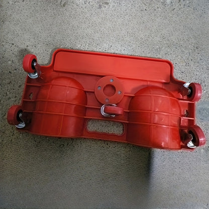 1 peça Almofada de Joelhos com Rodízios, Vermelha e Preta, com Tabuleiro de Ferramentas Integrado - Plataforma Metálica Acolchoada e Confortável para Carpinteiros, Operadores de Máquinas, Instaladores de Pavimentos e Reparadores Automóveis