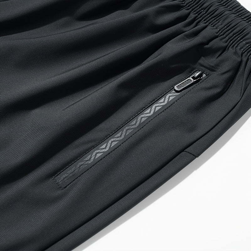 3-Pack Men's Elastic Drawstring Sweatpants - Casual Joggers with Zipper Pockets, Suitable for Gym, Basketball, Camping, Fishing, Beach Running