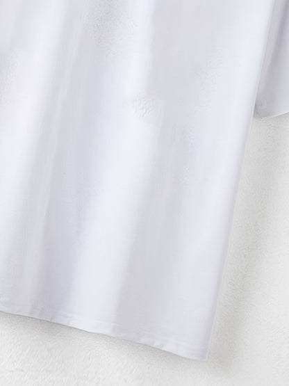 Cute Cat Print T-Shirt, Crew Neck Short Sleeve T-Shirt, Casual Every Day Tops, Women's Clothing