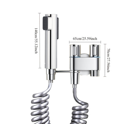 Square Dual-Mode Spray Gun with Mini Scratch-Resistant Stainless Steel Stand, Two Water Flow Options