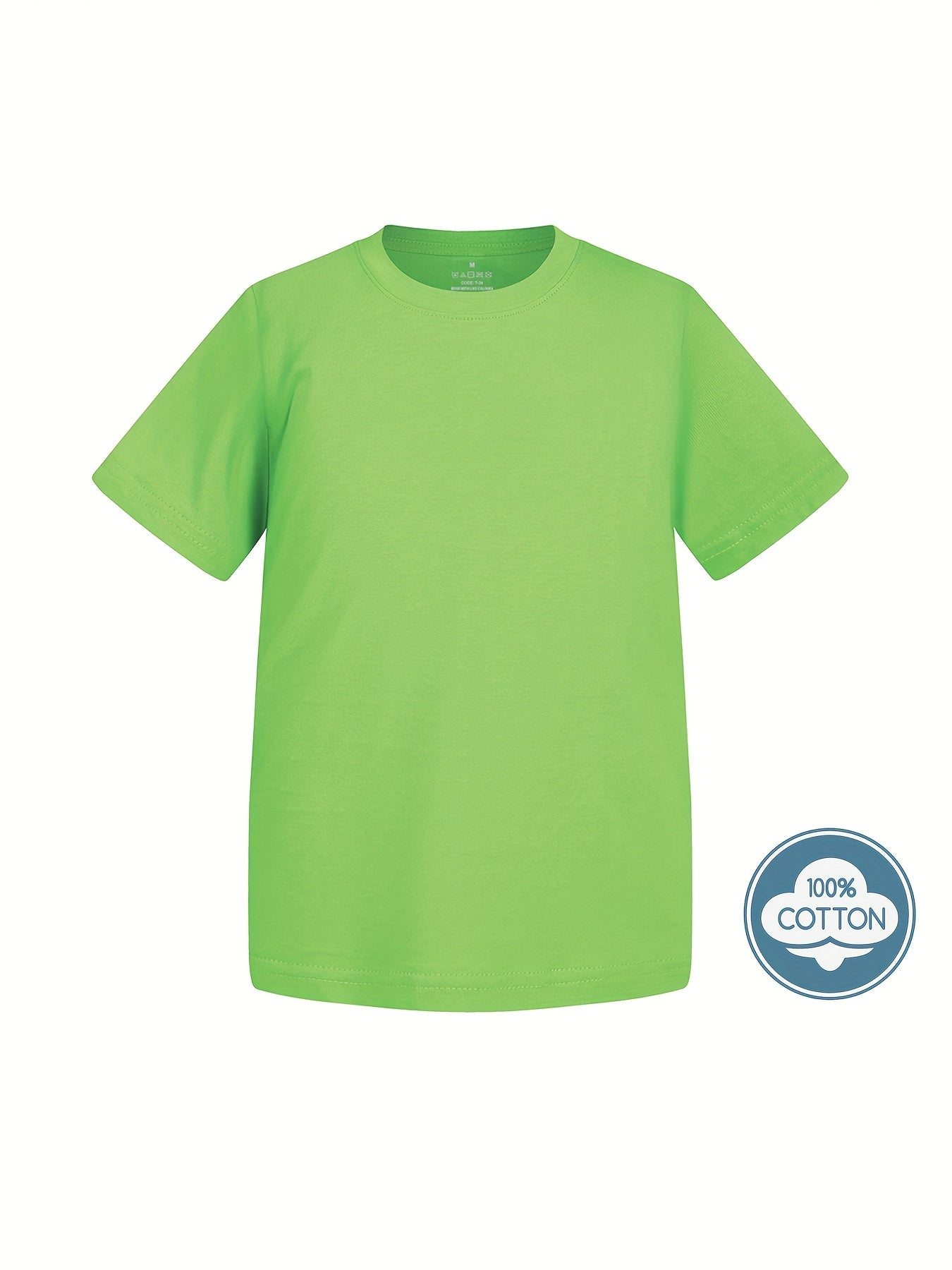 Kid's Solid Color T-shirt, Casual Short Sleeve Top, Boy's Tee For Summer