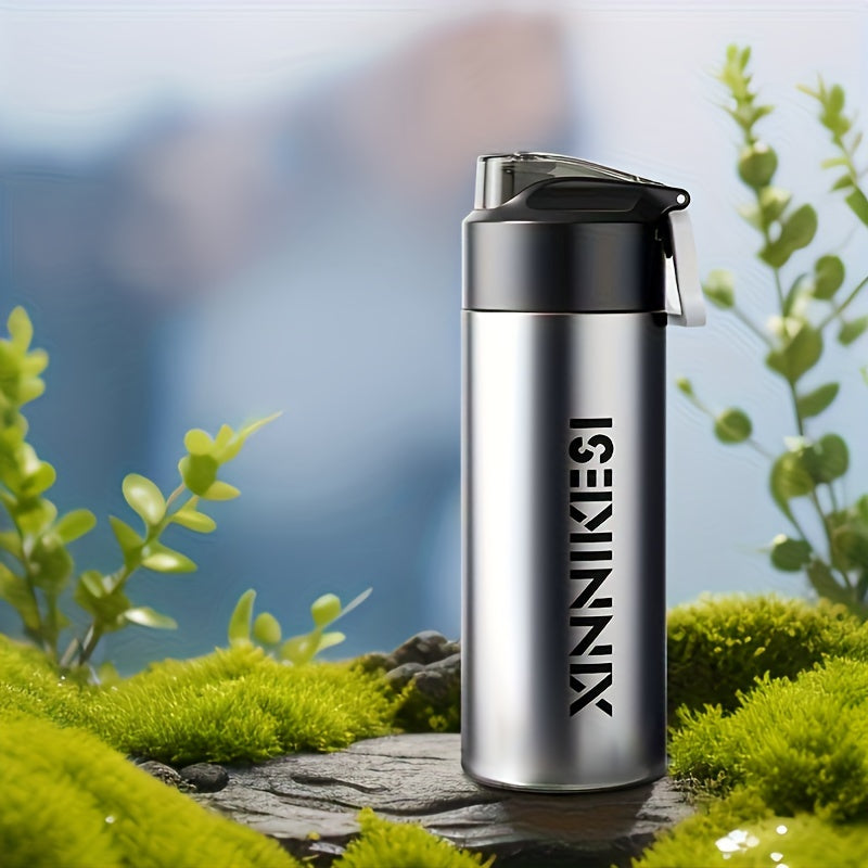 1000ml/600ml Stainless Steel Insulated Water Bottle, Wide Mouth for Hot & Cold Retention - Sports Gym Cycling Outdoor Hiking Travel Car Cup with Leakproof Vacuum Double-Layer Design (BPA Free)