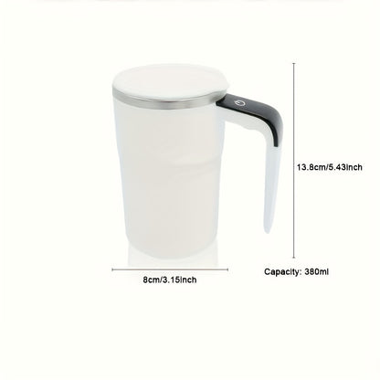 Smart USB-Powered Self-Stirring Coffee Mug with Temperature Display - Stainless Steel, Portable & Easy to Clean - Perfect for Home, Office, Travel & Car Use