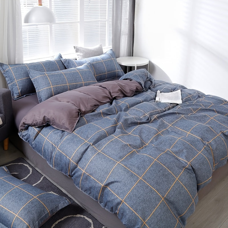 Conjunto de cama novo, confortável e respirável, com 4 peças: 2 fronhas, 1 capa de edredão e 1 lençol de baixo com elástico - Under Mount Fuji