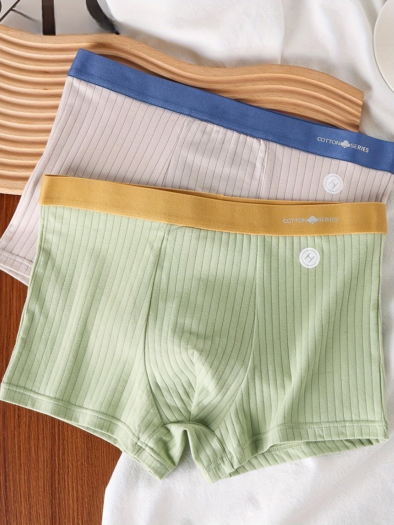 4pcs Men's Underwear, Cotton Breathable Soft Comfy Skin-friendly Stretchy Boxer Briefs Shorts, Perfect For Everyday Wear
