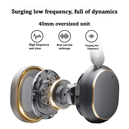 Philips Wireless Bluetooth Headphones, Over-Ear Wireless Headphones, ANC Hybrid Active Noise Cancelling Headphones, HiFi Surround Sound Over-Ear Wireless Headphones, for iPhone and Android, 80 Hours of Playtime, with Five ENC