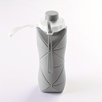 1pc, Telescopic Collapsible Sports Water Bottle, 600ml/20.3oz Heat Resistant Food Grade Silicone Water Cups, Foldable Silicone Portable Water Jugs, For Camping, Fitness, Summer Drinkware, Travel Accessories, Birthday Gifts, B
