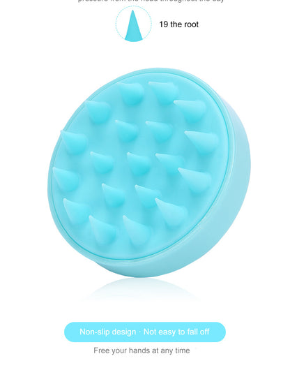 Soft Silicone Bristles Hair Care Head Brush - Massage & Exfoliate Your Scalp for a Healthy, Dandruff-Free Look!