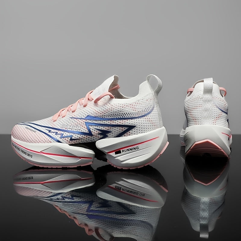 Ténis Slip-On para Homem - Calçado de Corrida Respirável com Estampado Geométrico e de Letras para Ginásio e Uso Casual