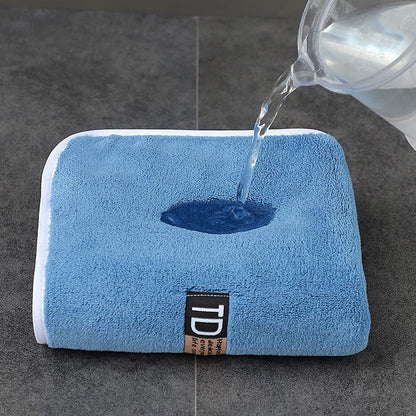 9pcs Large Size Three Colors Super Soft Super Absorbent Bath Towel Set, Blue, White, Gray Composition, Exquisite and Durable, Not Shedding, 5-Star Standard