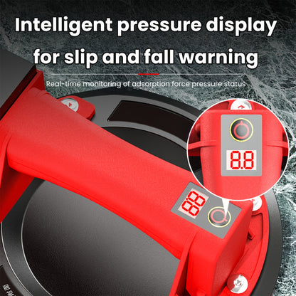 2pcs Set Of 20.32 cm Vacuum Suction Cups 200kg Load Capacity Heavy Duty Vacuum Picker with Double Layer High Quality Rubber Large Diameter Suction Cup Smart Pressure Display for Handling And Installation Can Be Used to Move G