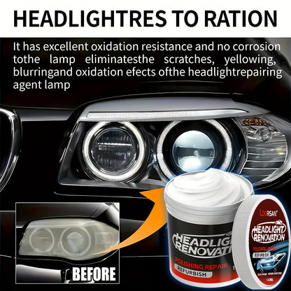 Premium Car Headlight Restoration Kit – Fixes Yellowing, Haze, Oxidation & Scratches for Safer Driving