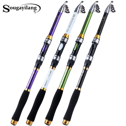 Sougayilang Telescopic Fishing Rod: Portable & Compact Design For Saltwater Fishing On The Go!