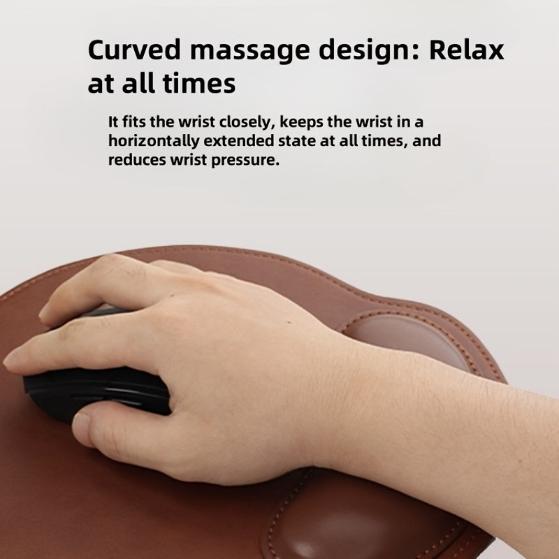 Custom Text Mouse Pad - Personalized PU Leather with Name/Letter, Office & Gaming Mousepad, Wrist Support, Promotional Gift for Valentine's Day, Christmas, Anniversary