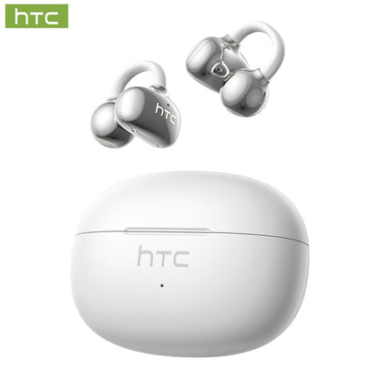 1pc HTC NE55 AI Translation Earbuds Real-time Translation Headphones OWS Open-Ear Wireless Headphones, Latest BT V6.0, Noise Reduction Clear Call, 6.5 Hours Music Long Battery Life, Big speaker Big Volume, Wired Headphones, H