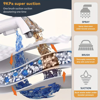 Aspirador e Limpa Carpetes 2 em 1 Avehrit - 220-240V, Design Portátil com Cabo Ergonómico, Compacto e Potente para Pavimentos de Madeira, Alcatifas, Sofás e Quartos - Preto, Aspirador para Alcatifas, Eletrodoméstico Elegante e Eficiente