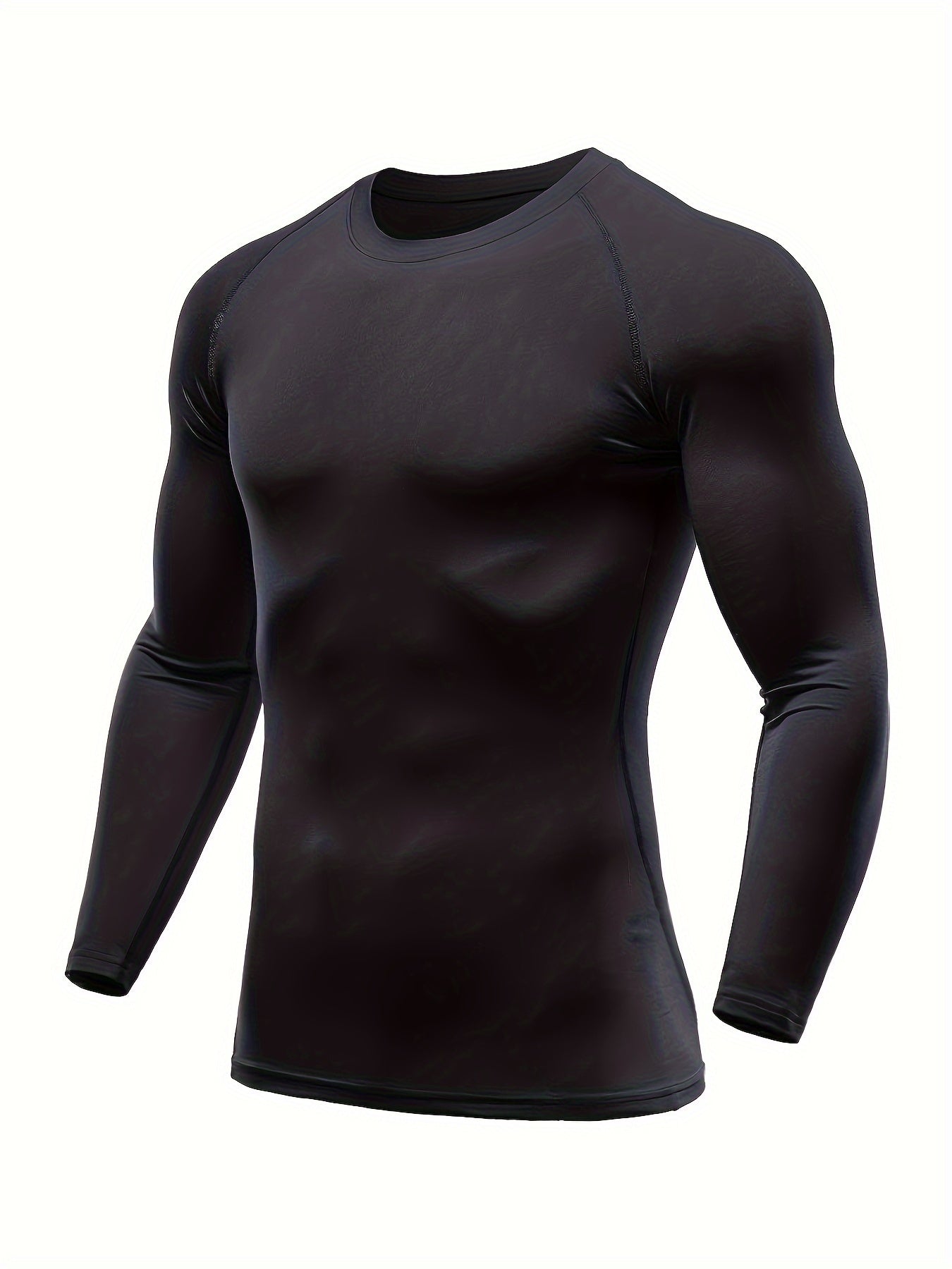 1/3 Pcs, Men's Thermal Long Sleeve Compression Shirts, Winter Sports Base Layer Top, Athletic Running T-Shirt