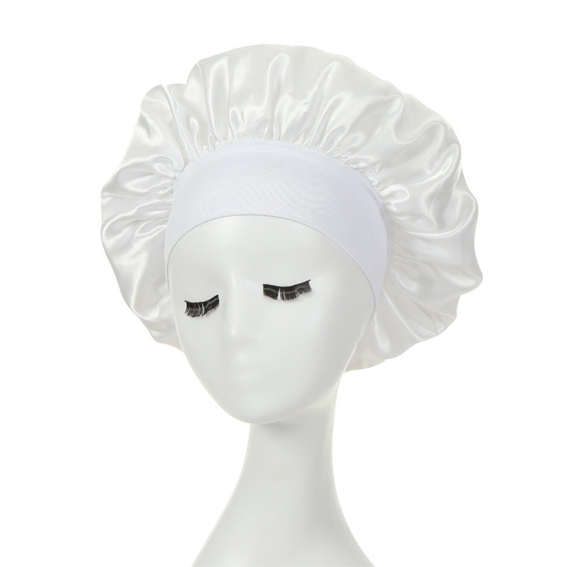 Sleep Bonnet, Soft Silk Bonnet With Elastic Band For Curly Hair, Satin Bonnet For Women Sleep Hair Care, Breathable Silk, Seven Colors Available 1piece Luxury Shower Cap For Women