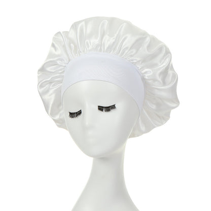 Sleep Bonnet, Soft Silk Bonnet With Elastic Band For Curly Hair, Satin Bonnet For Women Sleep Hair Care, Breathable Silk, Seven Colors Available 1piece Luxury Shower Cap For Women