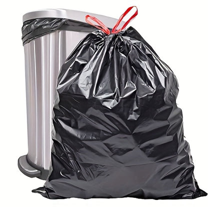 20/50/100pcs Heavy Duty Leakproof Trash Bags with Drawstring Closure - Extra Thick, Tear-Resistant, for Kitchen, Home, Restaurant, Commercial Use - Compatible with Trash Cans & Bins - (20/50/100 Count), Restaurant Waste Dispo