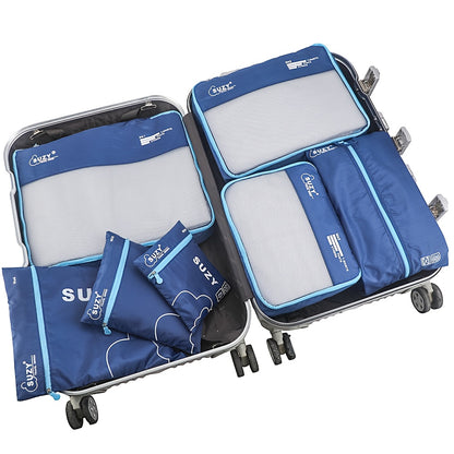 Travel Organizer Bag 7pcs Set Portable Suitcase Organizing Bag Clothes Storage Bag