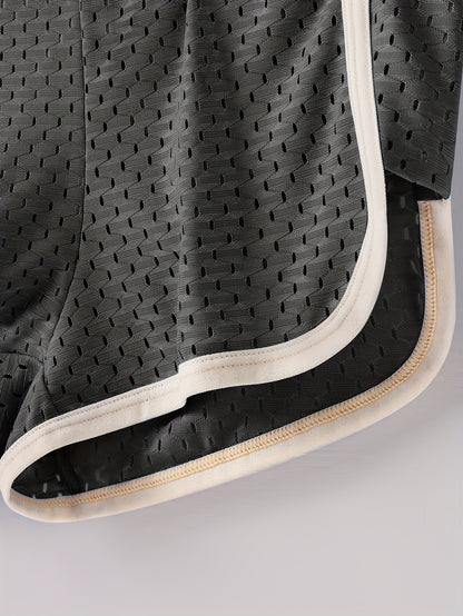 4pcs Men's Summer Ice Sliky Fiber Fabric Breathable Mesh Boxer Briefs - Soft, Comfortable & -Friendly Loose Fit Underwear