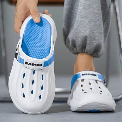 Men'S and Women'S Summer EVA Slides - Lightweight, Breathable, Non-Slip Comfort Sandals for Beach, Hiking, and Casual Wear, Soft Sole, Open Toe, Stylish Black and White Design, Beach Sandals | Summer Footwear | EVA Material S