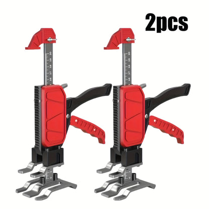 2pcs Heavy-Duty Manual Arm Jack - 200kg/440 lbs Capacity Construction Jack with Adjustable Height, Sturdy Base & Ergonomic Handle, Compact Portable Lifting Device with Stabilizing Feet for Furniture, Door, Cabinet Installatio
