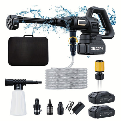 3000W 200Bar Heavy-Duty Cordless Pressure Washer - Brushless Motor, Portable with Carry Case, Compatible with Makita 18V Lithium-Ion Batteries, for Garden, Patio, Car, Machinery Cleaning - Professional & Home Use, Sleek Tool,