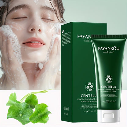 Centella Asiatica Amino Acid Facial Cleanser 100g - Gentle, Deep Cleansing & Moisturizing for Smooth, Radiant Skin | Oil Control, Hyaluronic Acid Infused, Fragrance-Free