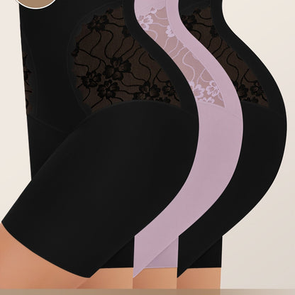 3pcs High-Waisted Tummy Control Women's Underwear, Boxer Briefs, Safety Pants with Mesh Breathable Lace Trim for Summer and Leg Shaping, Seamless Tummy Control Underwear, High Waist Panty, Panties for Women Plus Size, High Wa