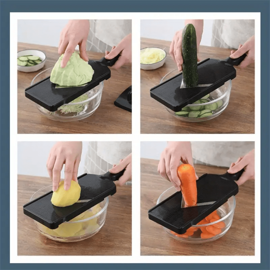 1pc Stainless Steel & Plastic Cabbage Shredder, Multi-functional Vegetable Chopper and Slicer, Food Contact Safe Cabbage Peeler for Salad Prep, Kitchen Gadget