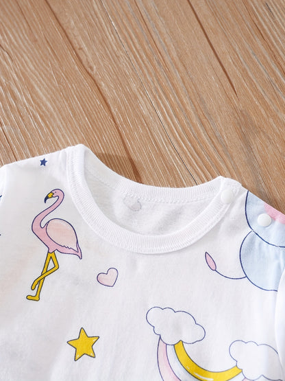 Baby Cute Cartoon Koala Long Sleeve Crew Neck Rompers