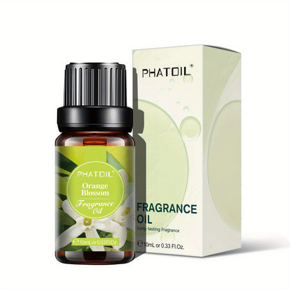 1pc Fragrance Oils 10ml/0.33 Fl.Oz For Diffusers, Coconut & Vanilla, Fresh Linen, White Musk, Sea Breeze, Black Orchid, Orange Blossom, Bubble Gum, Honeysuckle, Coffee, Parma Violet