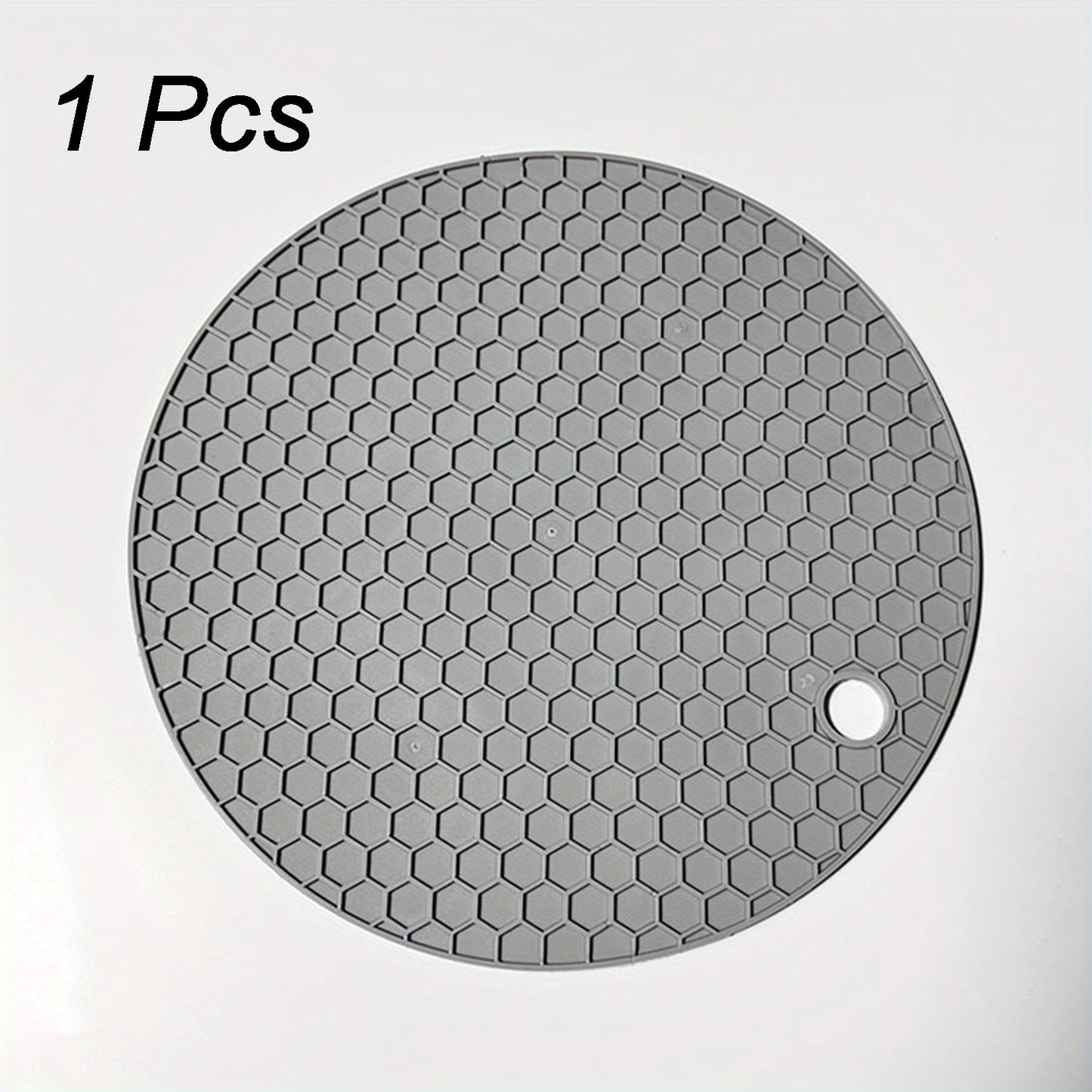 1/4pcs Round Honeycomb Silicone Placemat 17.02 Cm, Heat Insulation Pad, Non-slip Pot Holder, Easy To Clean And High Temperature Resistant Table Mat, Tabletop Protection, Home Kitchen Dining Table Decor