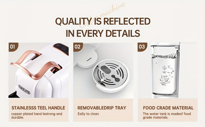 Máquina de café multifuncional em cápsulas CAFELFFE | Máquina de expresso italiana | Uso quente e frio | Aquecimento rápido | Compatível com cápsulas NES, DG e ESEpod | Máquina de café automática para casa e escritório | Ótima opção de presente para D