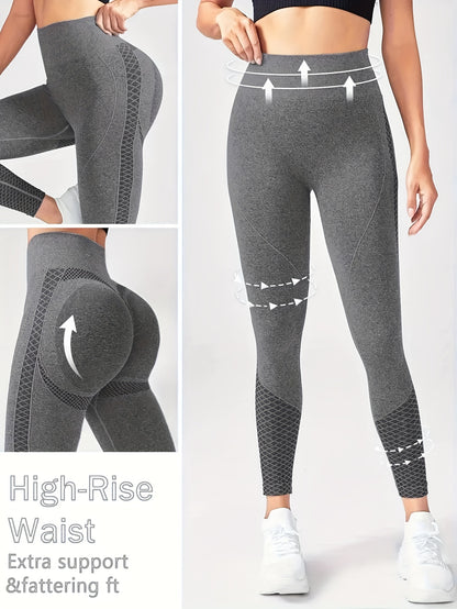 High-waisted Compression Sports Tights - Super Comfortable, Abdominal Control, Sweat-wicking, Four-way Stretch, Adjustable Length, Wide Waistband, Elegant Design, Suitable for Women - Perfect for Yoga, Fitness, and Daily Wear